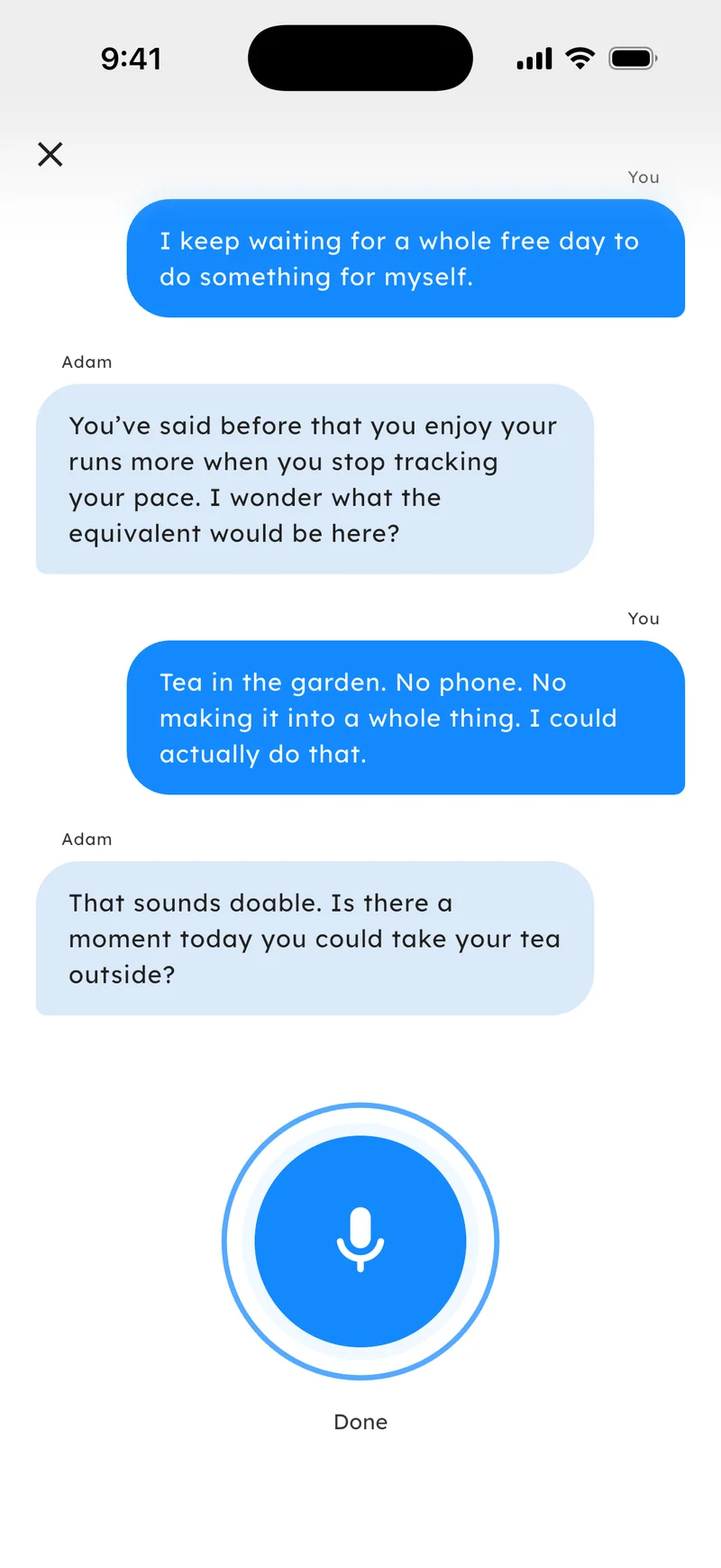 An AudioDiary conversation exploring a small way to make time for yourself